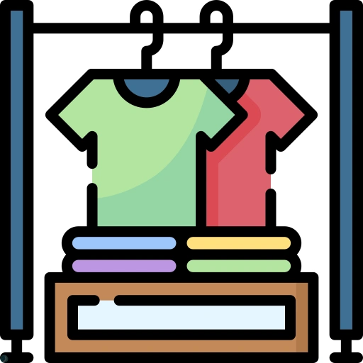 دانلود آیکون لباس (استایل خطی رنگی) با فرمت PNG