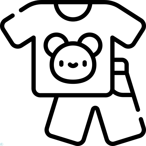 دانلود آیکون لباس (استایل خطی مشکی) با فرمت PNG