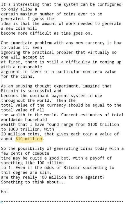 پیش بینی هال فینی از آینده قیمت بیت کوین