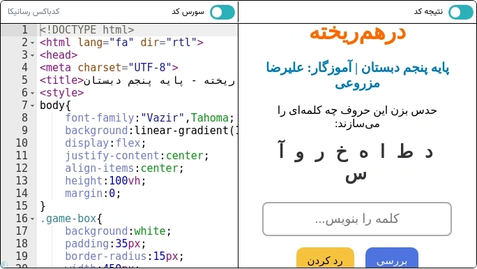 املای وقتی بوعلی کودک بود