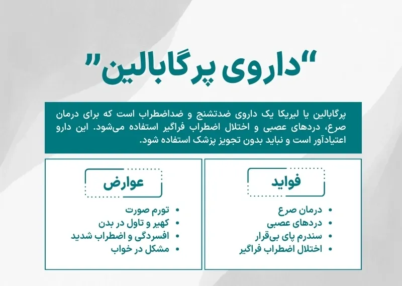 اینفوگرافی داروی پرگابالین