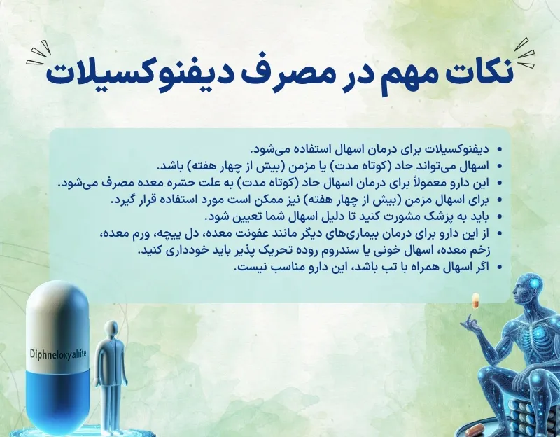 قرص دیفنوکسیلات برای چیست؟