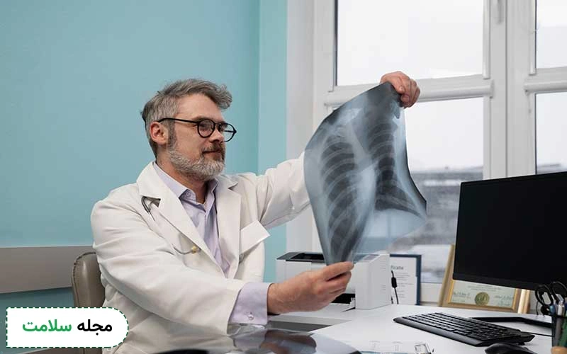 تصویری از یک نمونه جواب آزمایش ام آر آی شش و ریه