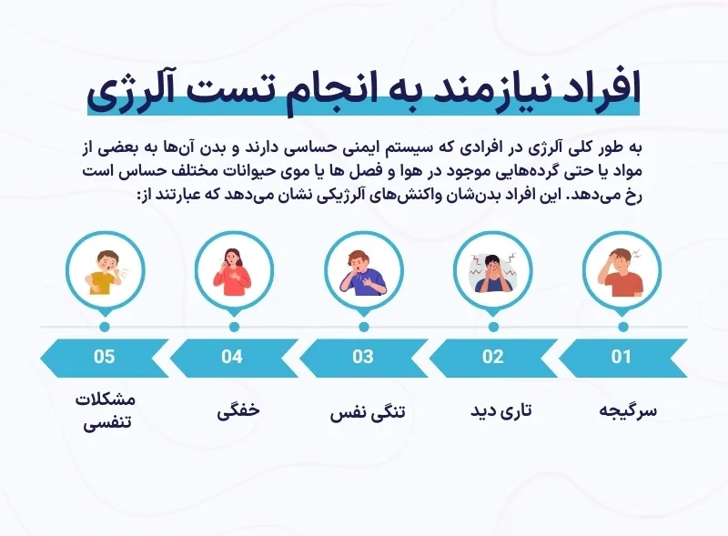 اینفوگرافی تست آلرژی