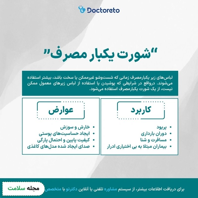 اینفوگرافی شورت یکبار مصرف 
