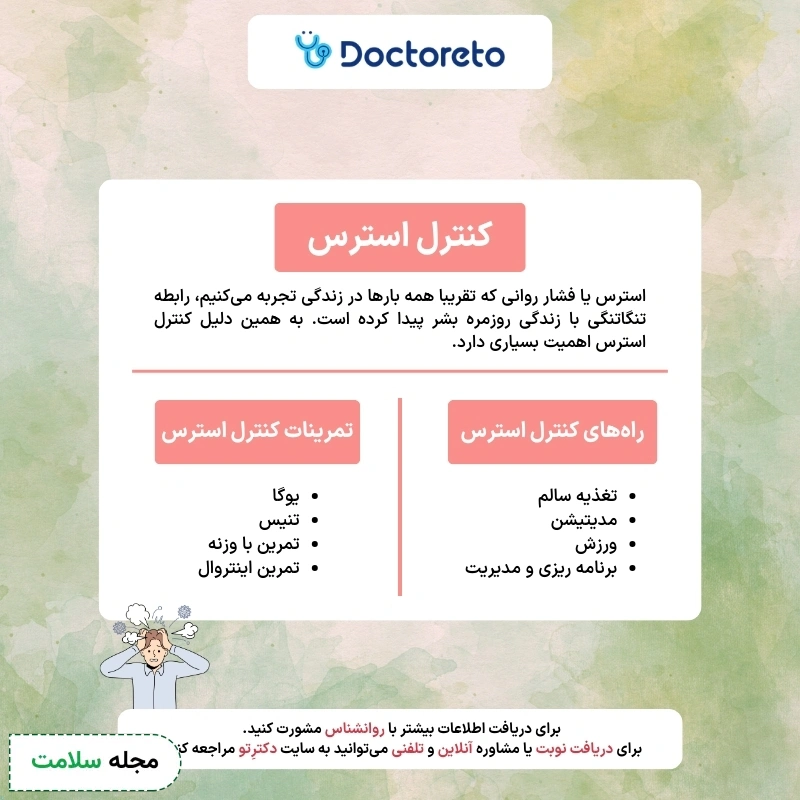 اینفوگرافی روش های کنترل استرس