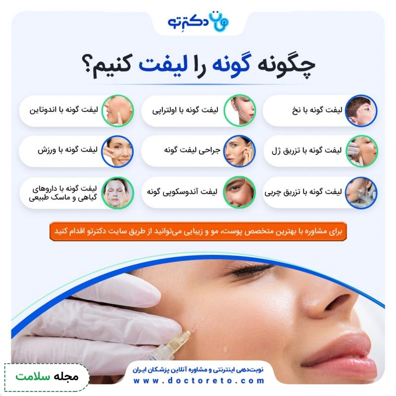 اینفوگرافی چگونگی لیفت گونه