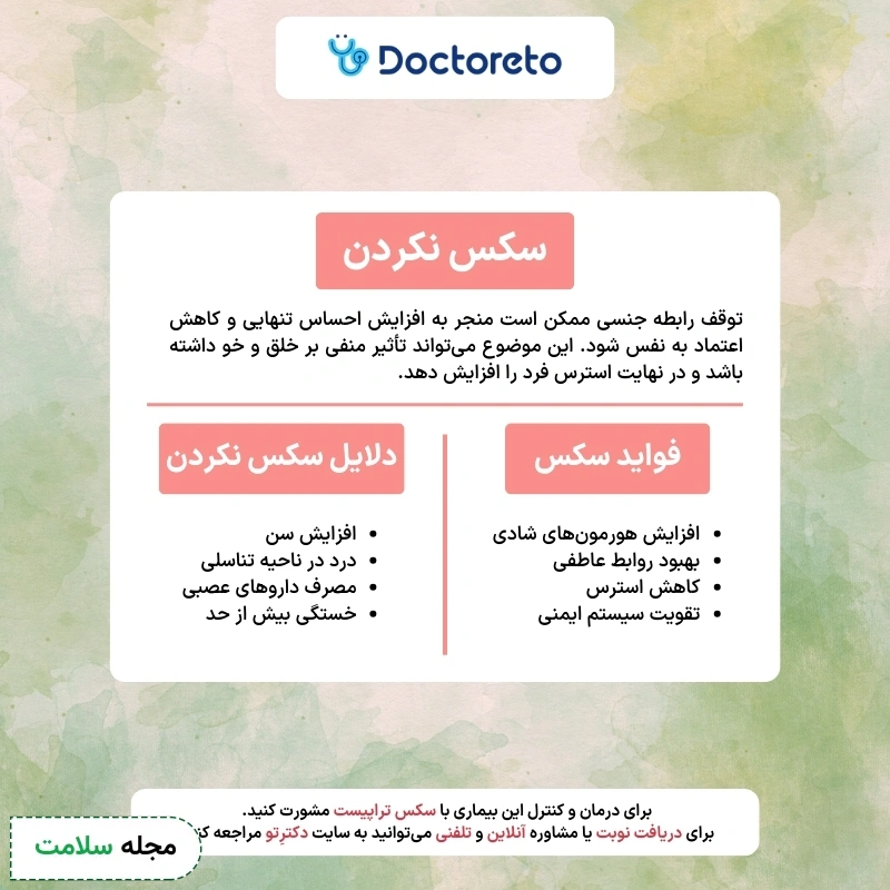 اینفوگرافی دلایل سکس نکردن در مردان و زنان