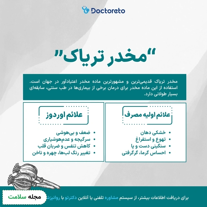 اینفوگرافی مخدر تریاک