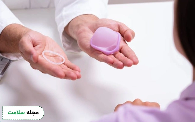 استفاده از دیافراگم زنان به عنوان یک روش پیشگیری از بارداری است.