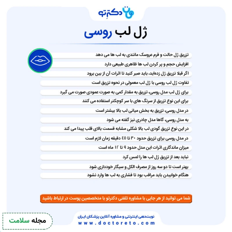اینفوگرافی ژل لب روسی