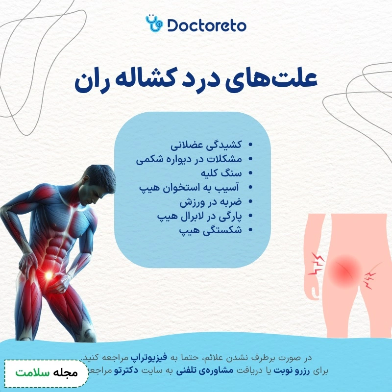 اینفوگرافی درد کشاله ران