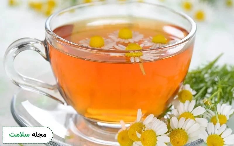 نوشیدن چای بابونه یا دمنوش گل ختمی می تواند به التیام زخم کمک کند.