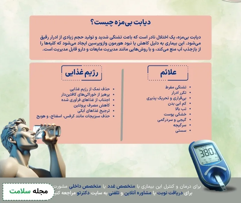 اینفوگرافی دیابت بی مزه
