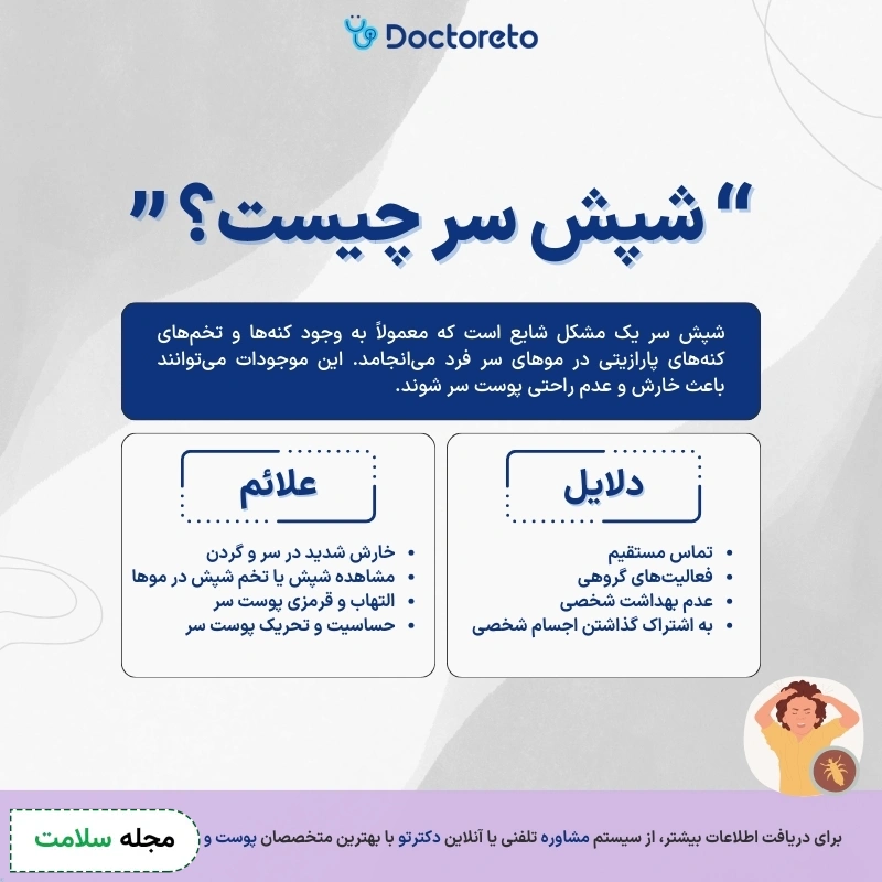 اینفوگرافی شپش سر