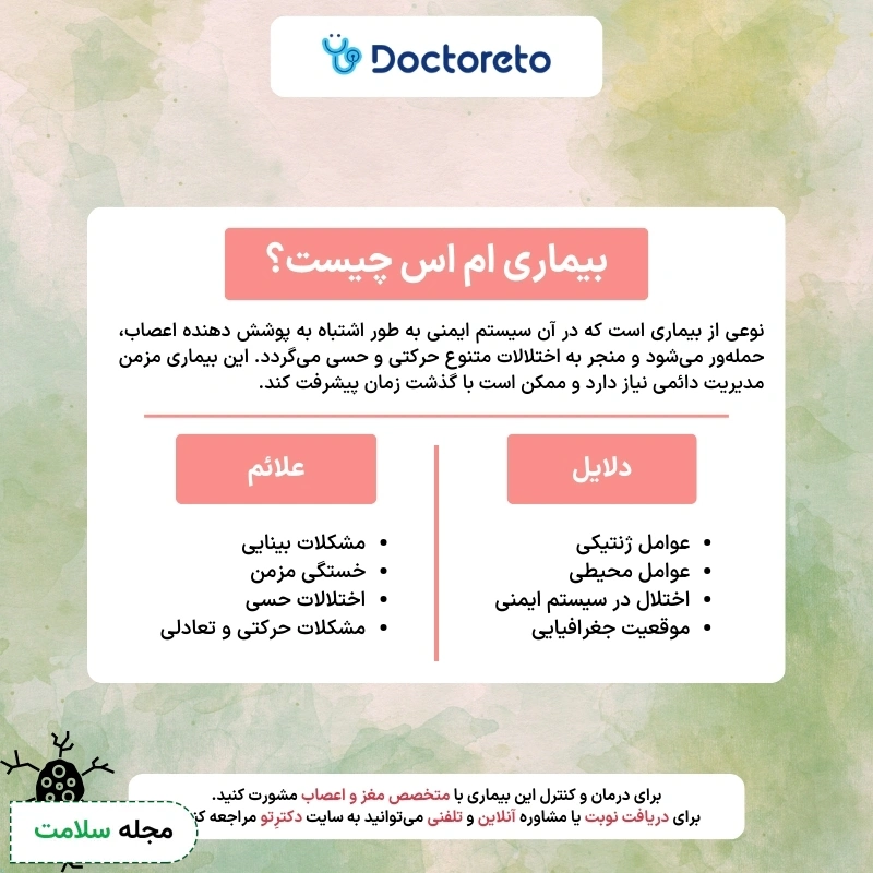 اینفوگرافی بیماری ام اس