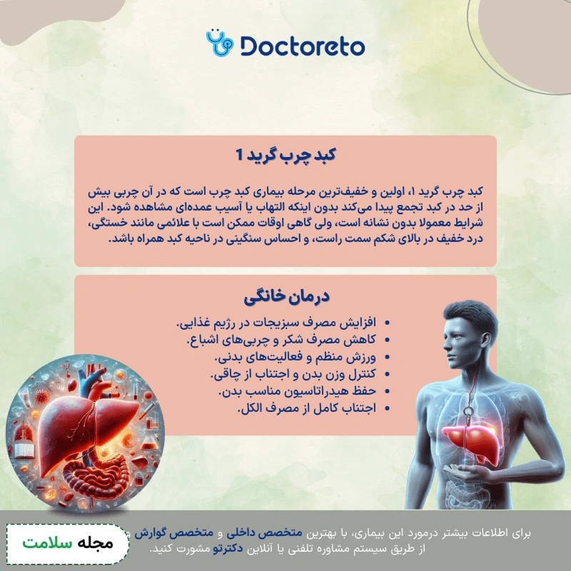 اینفوگرافی کبد چرب گرید ۱