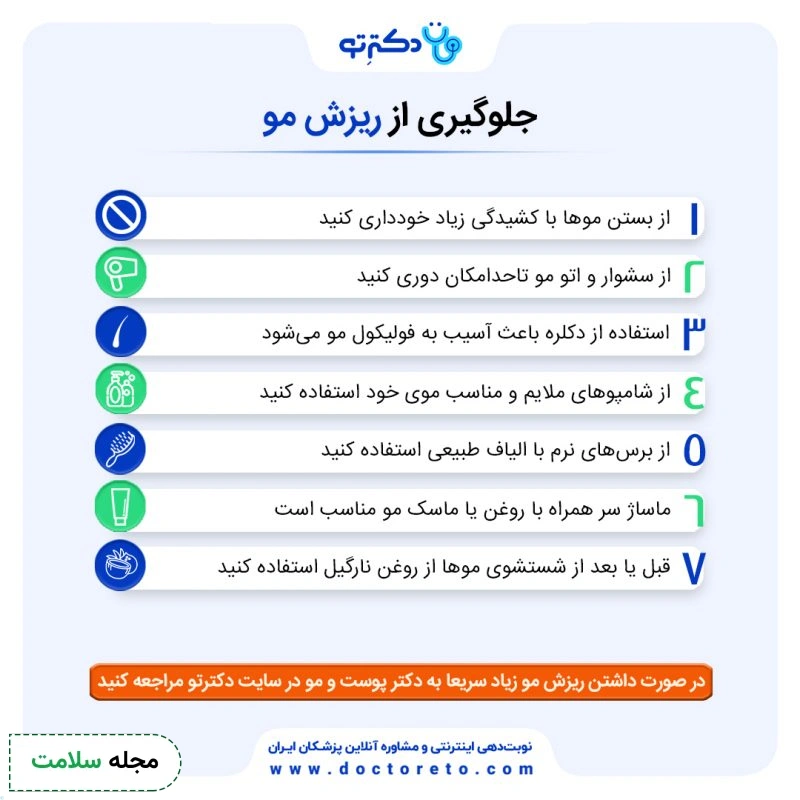 اینفوگرافی ریزش مو