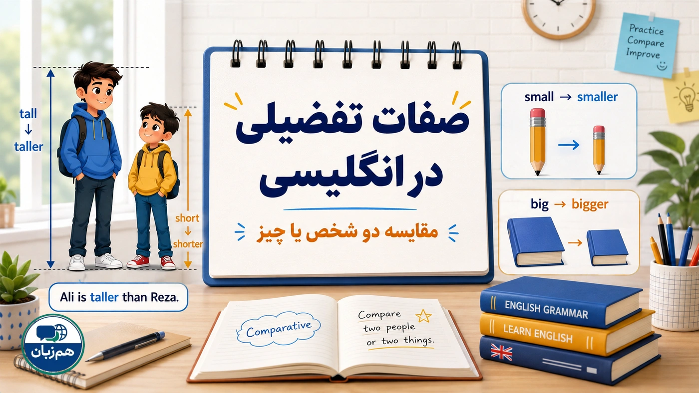 صفات تفضیلی در انگلیسی؛ مقایسه دو شخص یا چیز