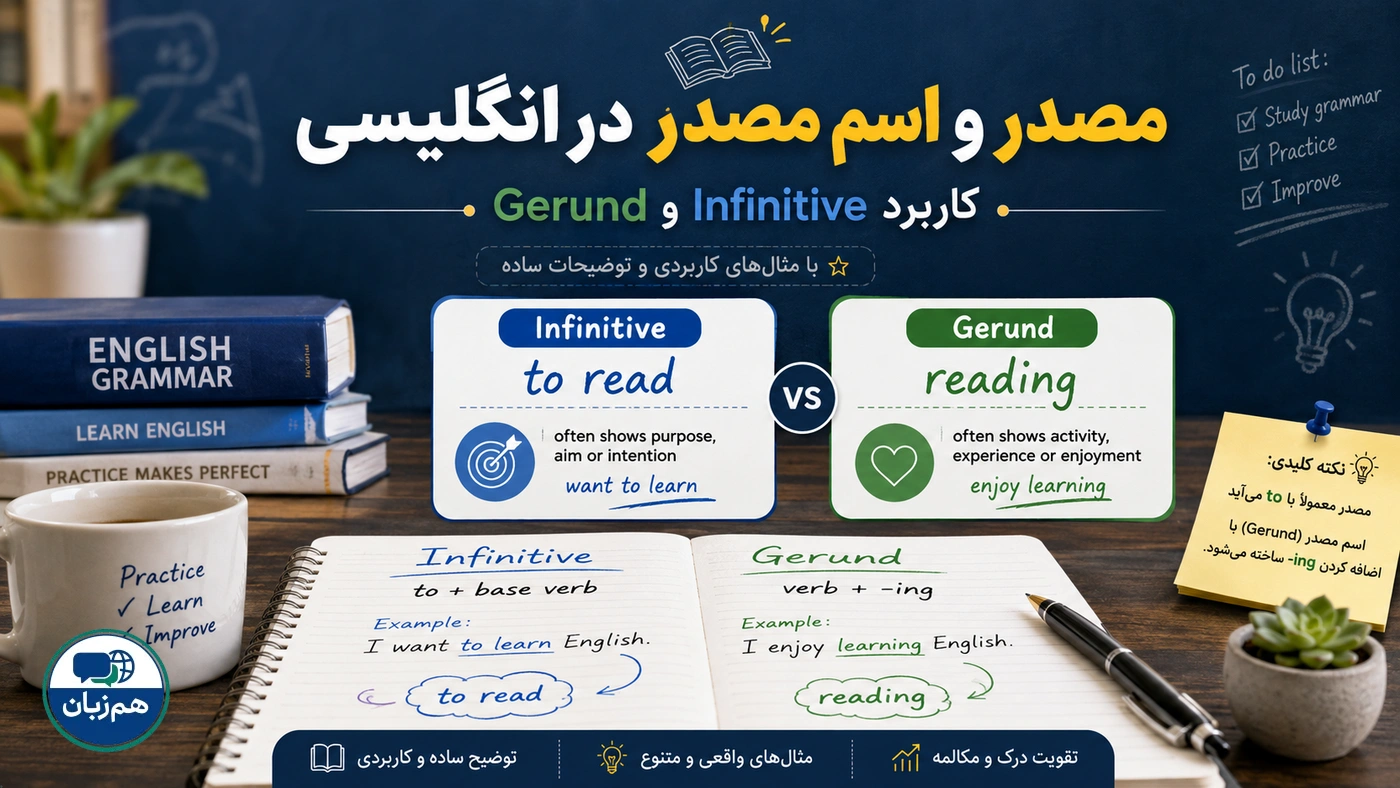مصدر و اسم مصدر در انگلیسی؛ کاربرد infinitive و gerund