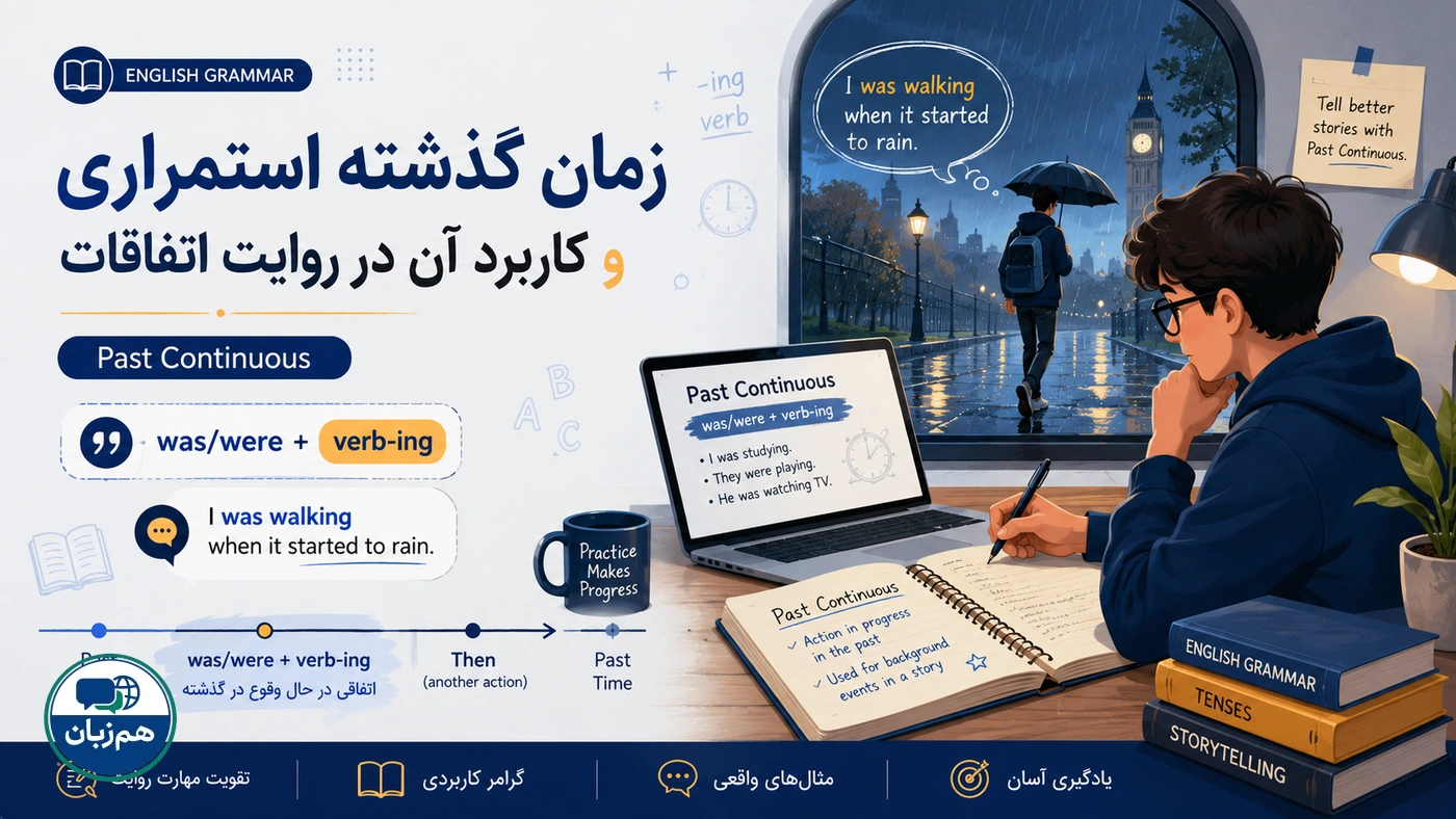 زمان گذشته استمراری و کاربرد آن در روایت اتفاقات