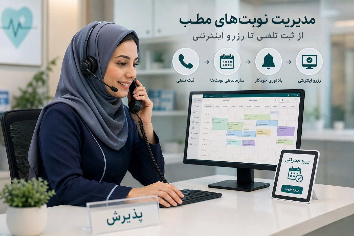 برنامه مدیریت نوبتهای مطب برای منشی؛ از ثبت تلفنی تا رزرو اینترنتی