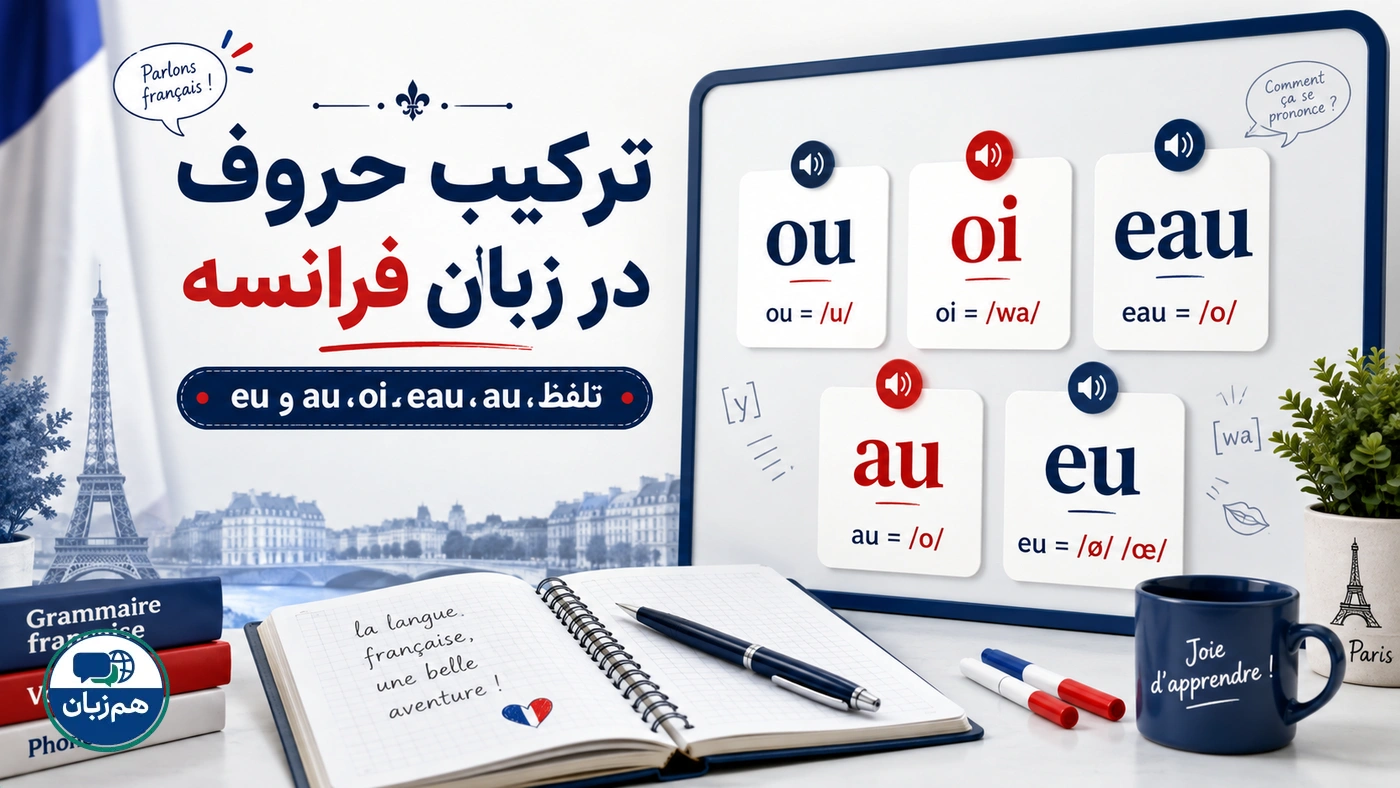 ترکیب حروف در زبان فرانسه؛ تلفظ ou، oi، eau، au و eu