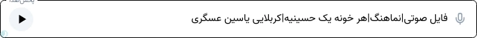 فایل صوتی|نماهنگ|هر خونه یک حسینیه|کربلایی یاسین عسگری