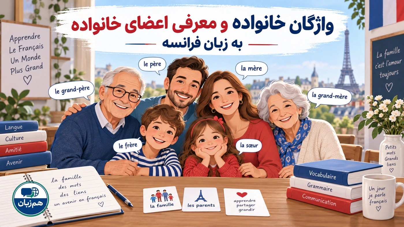 واژگان خانواده و معرفی اعضای خانواده به زبان فرانسه